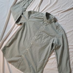 Slim stretch Secret Wash shirt in organic cotton